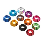 Suleve™ M5AN2 10Pcs M5 Cup Head Hex Screw Gasket Washer Nuts Aluminum Alloy Multicolor