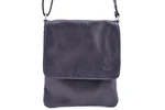 Dámská kožená crossbody kabelka s klopnou Arteddy - tmavě modrá