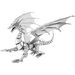 Metal Earth Iconx Silver Dragon kovová stavebnica