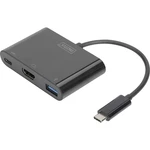 Digitus DA-70855 HDMI / USB adaptér [1x USB-C ™ zástrčka - 1x HDMI zásuvka, USB 3.2 gen. 1 zásuvka A, USB-C ™ zásuvka] č