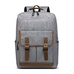 Menico Men Polyester Casual Backpack Large-capacity Multi-pocket Zipper Backpack Travel Bag Laptop Bag
