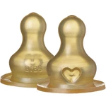 BIBS Baby Glass Bottle Latex Nipple savička na láhev Slow Flow 0+ months 2 ks