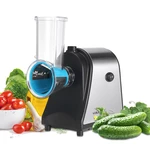 1000W 6 in 1 Electric Salad Maker Fruit Slicer Cutter Vegetable Grater Cheese Chopper 5 Different Cone Blades