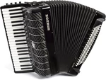 Hohner Mattia IV 120 CR Gun Black/White Key Acordeon cu clape