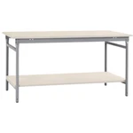 Manuflex BB5207.9006 Kompletný príručný stolík BASIS stacionárny s plastovou doskou + medzipolica, šxhxv: 750 x 500 x 78