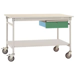 Manuflex TP5341.6011 Kompletný odkladací stolík BASIS mobile s melamínovou doskou + jednoduchá zásuvka, š xhxv: 1250 x 8