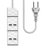 Kábel predlžovací Powercube PowerStrip Modul E/F 1,5 m + 2x USB Modul biely prívodný kábel s modulom • zapojenie do elektrickej zásuvky • dĺžka 1,5 m 