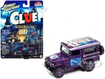 1980 Toyota Land Cruiser Purple Metallic "Modern Clue Professor Plum" with Poker Chip Collectors Token "Pop Culture" 2022 Release 3 1/64 Diecast Mode