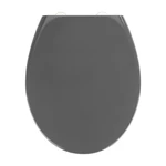 Tmavosivé WC sedadlo s jednoduchým zatváraním Wenko Samos, 44,5 x 37,5 cm Tmavosivé WC sedadlo s jednoduchým zatváraním Wenko Samos, 44,5 x 37,5 cm