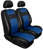 AUTOMEGA Autopotahy X-LINE kožené, sada pro dvě sedadla, modré