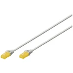Digitus DK-1617-A-010S RJ45 sieťové káble, prepojovacie káble CAT 6A U/UTP 1.00 m sivá bez halogénov, samozhášavý, flexi
