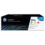 Toner HP 304A, 3x2800 stran, CMY (CF372AM) Tonerové kazety HP 304A LaserJet umožňují tisk více stránek a vyšší finanční úspory bez narušení spolehlivé