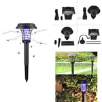 Solar Mosquito Lamp UV Purple White Light Fully Automatic Charging Mosquito Lure Mosquito Repellent Outdoor Garden Mosqu