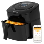 BlitzHome®BH-AF1 Smart Air Fryer with APP Control, 6L Large Capacity, Air Fryer Recipes, Temperature Control, Removable