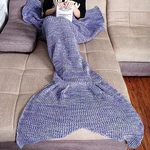 Honana WX-37 180x90cm Knitting Mermaid Tail Blanket Home Office Acrylic Fibers Warm Soft Sleep Bag