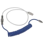 Mechanical Keyboard Coiled Data Cable Type-C to USB Air Plug Spring Spiral 2m Aviator Extension Mental Interface Plug Ca