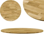 Desk Top Solid Oak Wood Round 0.9" 23.6"