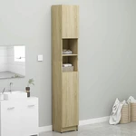 Bathroom Cabinet Sonoma Oak 12.6"x10"x74.8" Chipboard