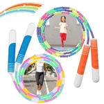 2Pcs 110in Soft Beaded Jump Rope Skipping Rope With Shatterproof Beads and Durable Non-Slip Plastic Handles For Kids Adu