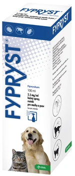 FYPRYST 2,5 mg/ml Kožný sprej - roztok pre mačky a psov 100 ml