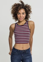 Dámské tričko Rib Stripe Cropped Top bílá/námořnická/ohnivá červená Dámské tričko Rib Stripe Cropped Top bílá/námořnická/ohnivá červená