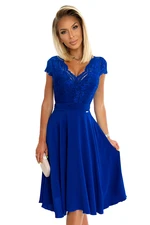 Chiffon dress with lace neckline Numoco