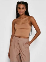 Beige cropped tank top Noisy May Teresa - Women's