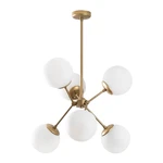 Lampa wisząca w biało-złotym kolorze ze szklanym kloszem ø 55 cm Gondol – Opviq lights