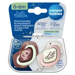 CANPOL BABIES Set symetrických silikonových dudlíků light touch 0 - 6 m sleepy koala růžový