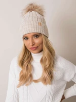 RUE PARIS Beige winter beanie