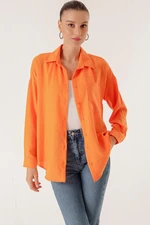 By Saygı One Pocket, Oversized See-through Linen Shirt
