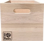 Music Box Designs 7 inch Vinyl Storage Box- ‘Singles Going Steady' Natural Oak Cutia Cutie pentru înregistrări LP