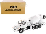 Kenworth T880 SFFA with McNeilus Bridgemaster Concrete Mixer White "Transport Series" 1/50 Diecast Model by Diecast Masters