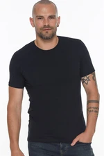 T8569 DEWBERRY BICYCLE COLLAR MEN'S T-SHIRT-NAVY BLUE
