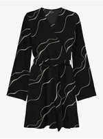 Černé dámské vzorované šaty VERO MODA Merle - Dámské