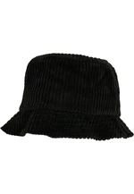 Large corduroy hat black
