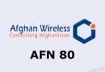 Afghan Wireless 80 AFN Mobile Top-up AF