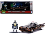 1966 Batmobile with Diecast Batman Figurine "Batman" (1966-1968) Classic TV Series "DC Comics" "Hollywood Rides" Series 1/32 Diecast Model Car by Jad