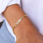 Stainless Steel Cuban Chain Custom Name Bracelets For Women Men Handmade Personalized ID Nameplate Bracelet Charm Jewelry