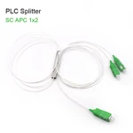 5pcs/Lot 1x2 Fiber Optical PLC Splitter SC Mini Steel Tube Type 0.9mm Fiber Opitc Splitter 1 : 2 SC Connector APC Free Shipping