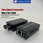 1pair BIDI mini Gigabit SC Fiber Media 1 Port Converter Rj45 Optic Transceiver 20km 10/100/1000M A/B Fiber Optic Transceiver SM