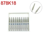 10pcs/pack Diamond Burs Dental FG High Speed Drills for High Speed Handpiece Medium Dentist Tool 878K18