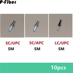 10pcs SC LC ceramic ferrule Singlemode SC/APC optical fiber ferrule for connector 125um-127um SM with metal holder P-fiber