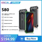 OSCAL S80, helio G85 Rugged Machine, 6GB+128GB, 6.583-inch FHD+ Display, 13000mAh Fast Charging, Andriod 12, OTG