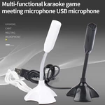 USB Microphone for Computer Plug And Play Desktop Condenser Mic Noise Reduction Audio Supplies Compatible with PC Laptop