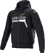 Alpinestars Chrome Ignition Hoodie Black/Yellow Fluorescent 3XL Giacca in tessuto