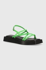 Kožené sandále Vagabond Shoemakers EVY dámske, zelená farba, 5336-101-55