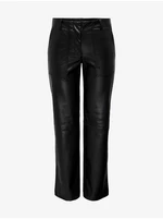 Černé dámské koženkové kalhoty ONLY Penna - Dámské