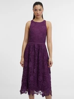 Orsay Fialové dámské krajkované šaty - Dámské