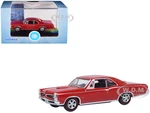 1966 Pontiac GTO Montero Red 1/87 (HO) Scale Diecast Model Car by Oxford Diecast